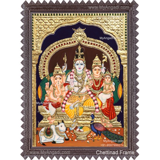 Shiva Family Tanjore Painting