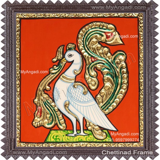 Peacock Tanjore Painting Peacock Tanjore Painting