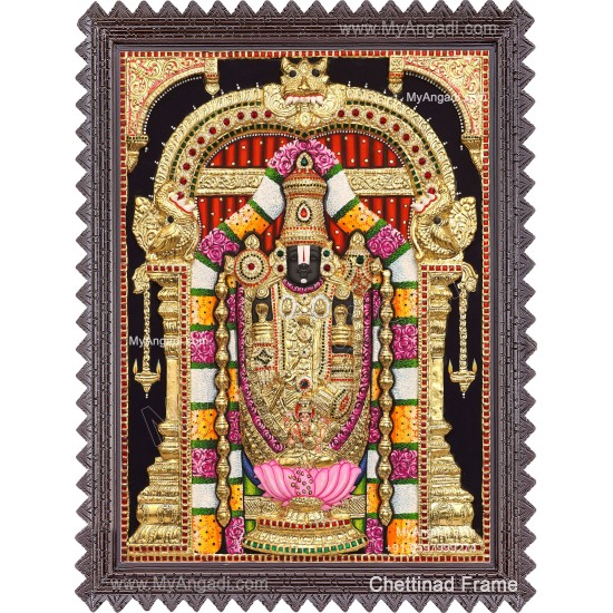 3D Balaji Lakshmi Tanjore Painting
