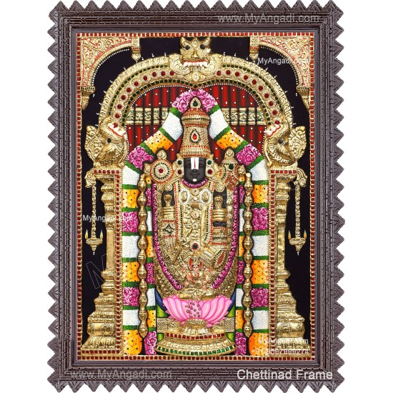 3D Balaji Lakshmi Tanjore Painting