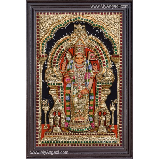 Thiruchendhur Murugan 3D Tanjore Painting Thiruchendhur Murugan 3D Tanjore Painting