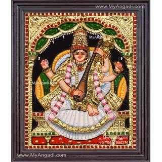 Saraswathi 3D Tanjore Painting