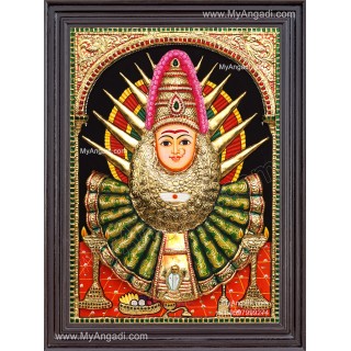 3D Yellama Devi Tanjore Painting
