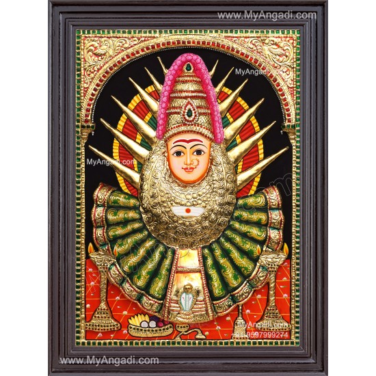 3D Yellama Devi Tanjore Painting