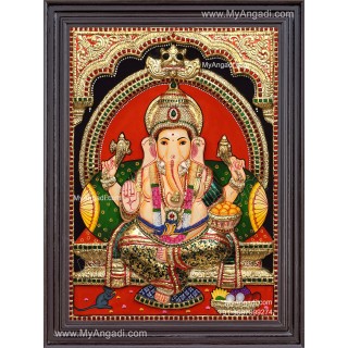 Vinayagar 3D Tanjore Painting