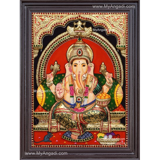 Vinayagar 3D Tanjore Painting