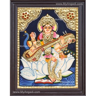 Saraswathi Tanjore Painting