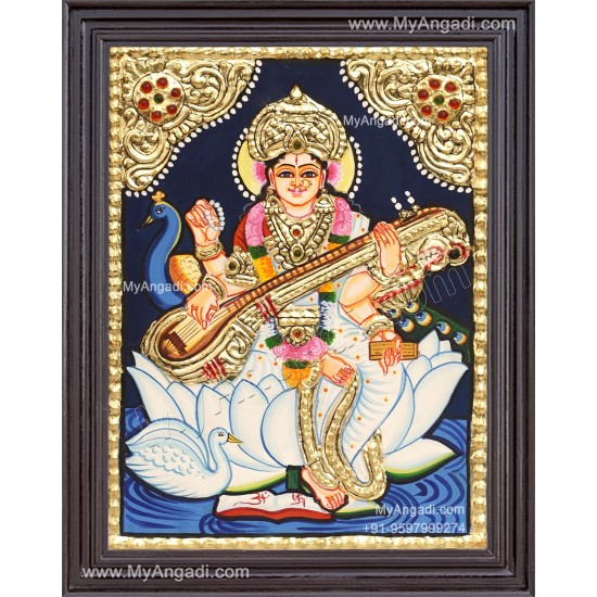 Saraswathi Tanjore Painting