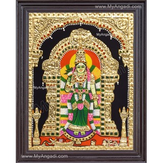 Madurai Meenakshi Amman Tanjore Painting