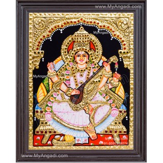 Saraswathi Tanjore Painting