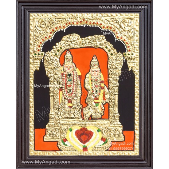Arulmigu Raajaswamy Nallamangai Amman Tanjore Painting