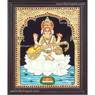 Saraswathi Tanjore Painting
