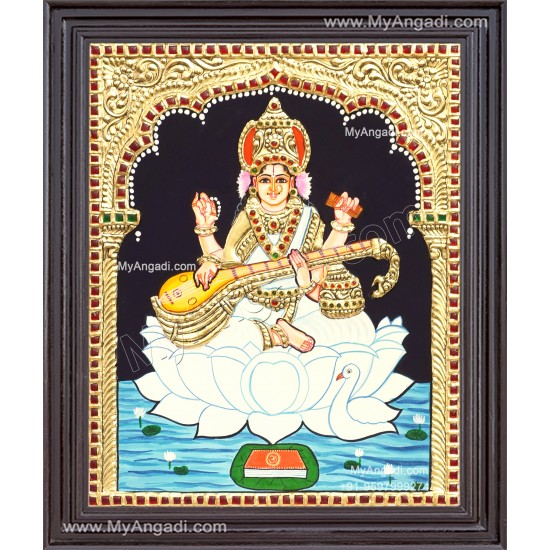 Saraswathi Tanjore Painting