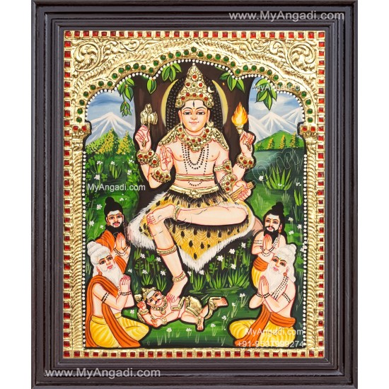 Dakshinamurthy Tanjore Painting Dakshinamurthy Tanjore Painting