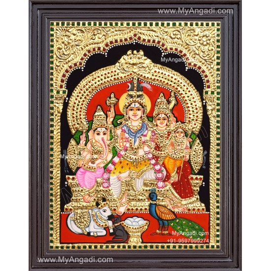 Shiva Family Tanjore Painting