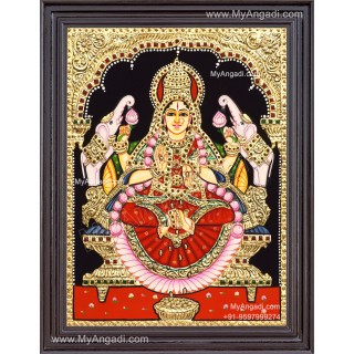 Gaja Lakshmi Tanjore Painting