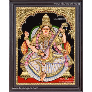 Saraswathi Tanjore Painting