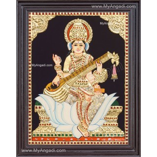 Saraswathi Tanjore Painting