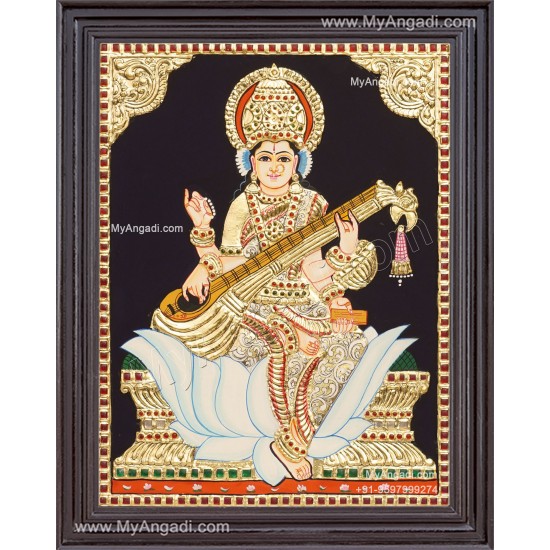 Saraswathi Tanjore Painting Saraswathi Tanjore Painting