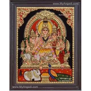 Shiva Family Tanjore Painting