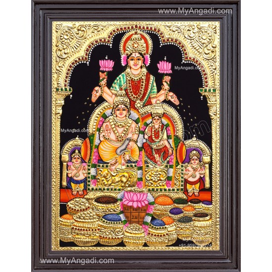 Kubera Lakshmi Tanjore Painting Kubera Lakshmi Tanjore Painting