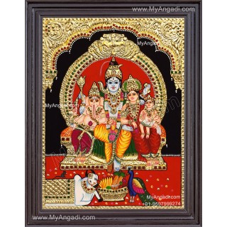 Shiva Family Tanjore Paintings