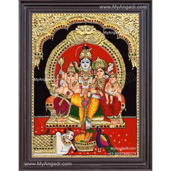 Shiva Family Tanjore Paintings