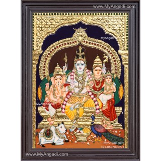 Shiva Family Tanjore Painting