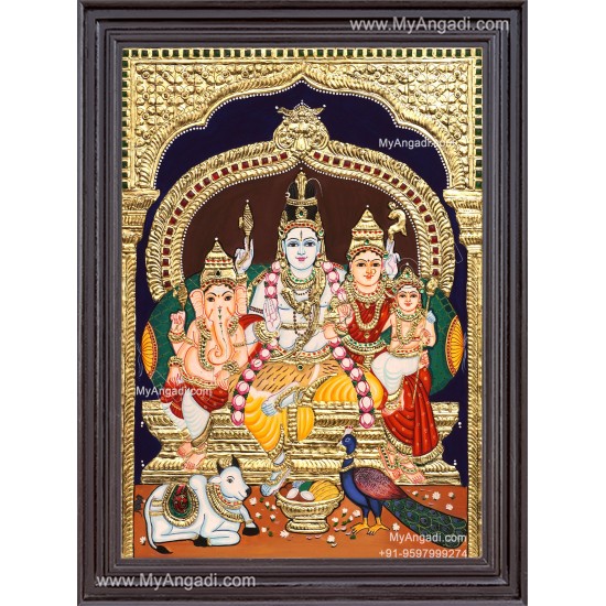 Shiva Family Tanjore Painting