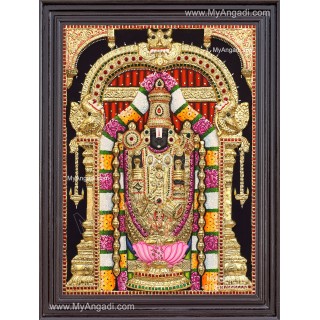 3D Balaji Lakshmi Tanjore Painting