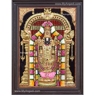 3D Balaji Lakshmi Tanjore Painting