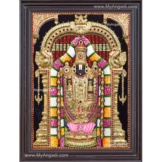 3D Balaji Lakshmi Tanjore Painting