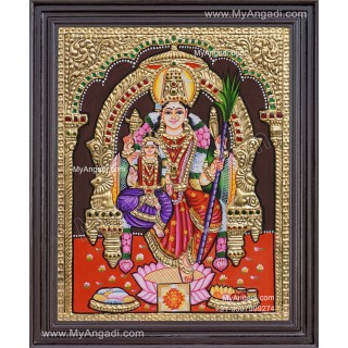 Lalitha Devi With Balambigai Tanjore Painting