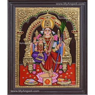 Lalitha Devi With Balambigai Tanjore Painting