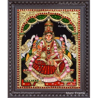 Gajalakshmi 3d Tanjore Painting