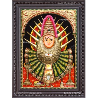 3D Yellama Devi Tanjore Painting