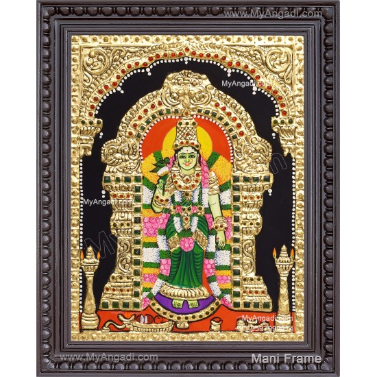 Madurai Meenakshi Amman Tanjore Painting