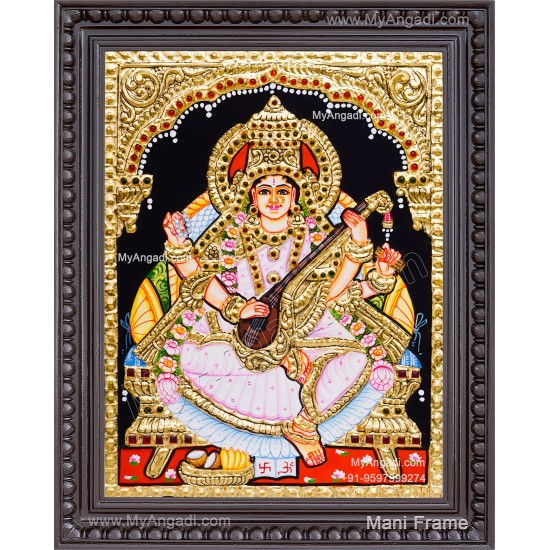 Saraswathi Tanjore Painting Saraswathi Tanjore Painting