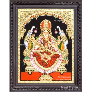 Lakshmi With 2 Elephant Tanjore Painting