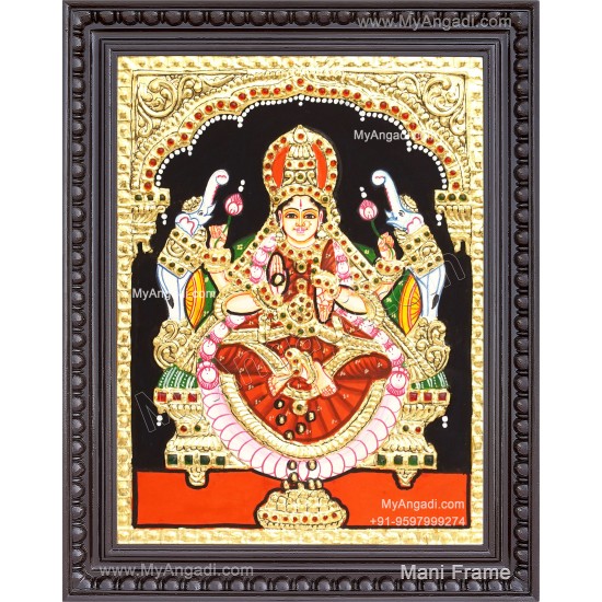 Lakshmi With 2 Elephant Tanjore Painting