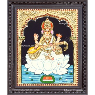 Saraswathi Tanjore Painting