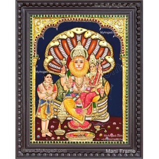 Lakshmi Narasimhar with Prahaladhan Tanjore Painting