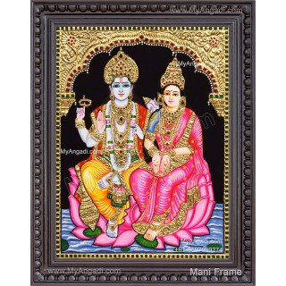 Vishnu Lakshmi Tanjore Painting