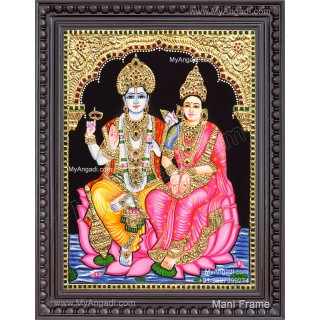 Vishnu Lakshmi Tanjore Painting