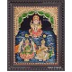 Vinayagar Lakshmi Saraswathi Tanjore Painting Vinayagar Lakshmi Saraswathi Tanjore Painting