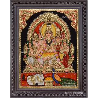 Shiva Family Tanjore Painting