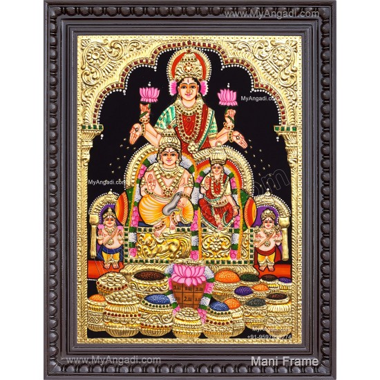 Kubera Lakshmi Tanjore Painting Kubera Lakshmi Tanjore Painting