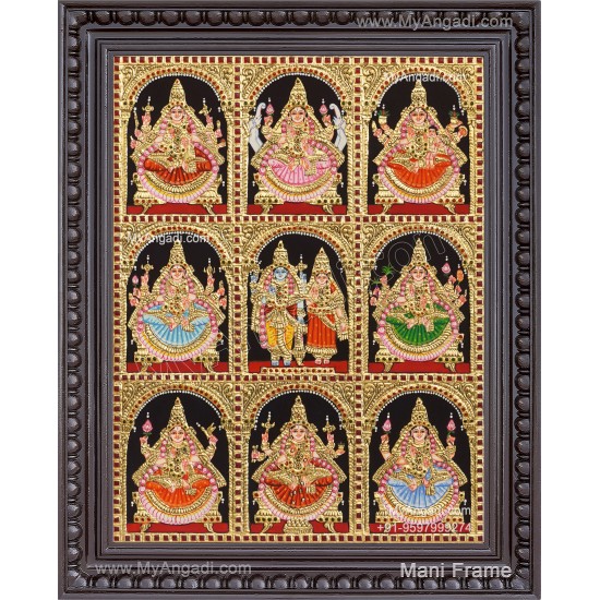Ashta Lakshmi Tanjore Painting Ashta Lakshmi Tanjore Painting