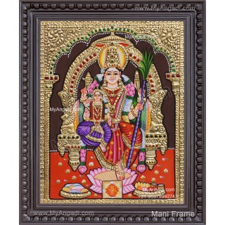 Lalitha Devi With Balambigai Tanjore Painting