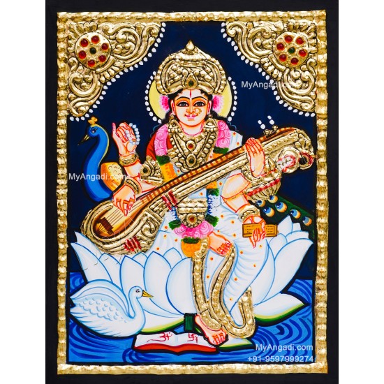 Sarawathi Tanjore Painting Sarawathi Tanjore Painting